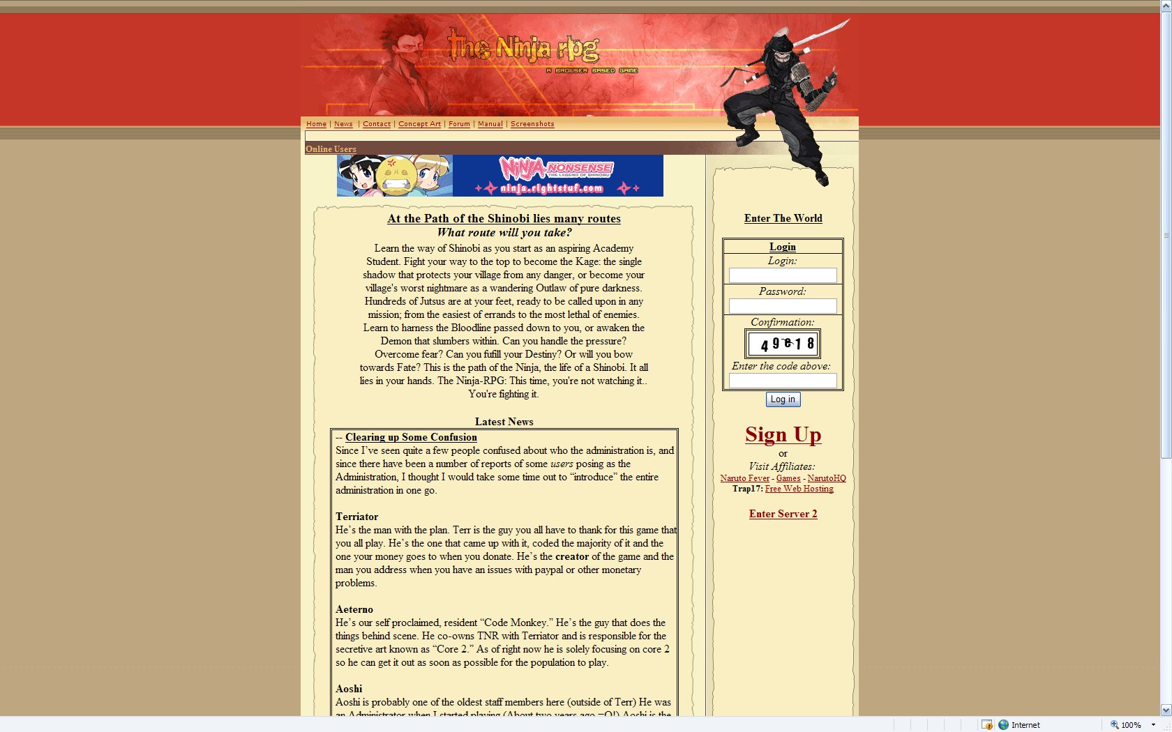The Ninja RPG : Online Games Review Directory