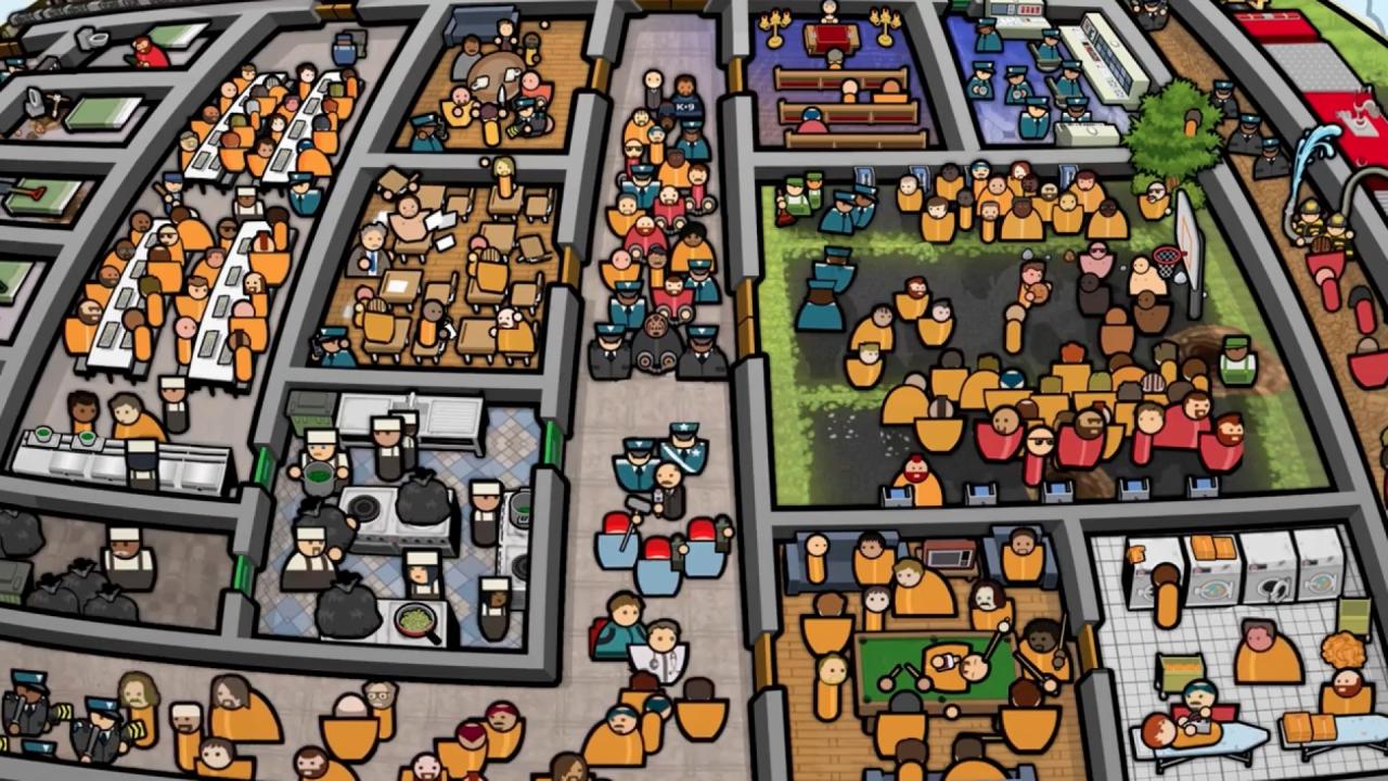 2. "Prison Architect" player character with blue hair - wide 2